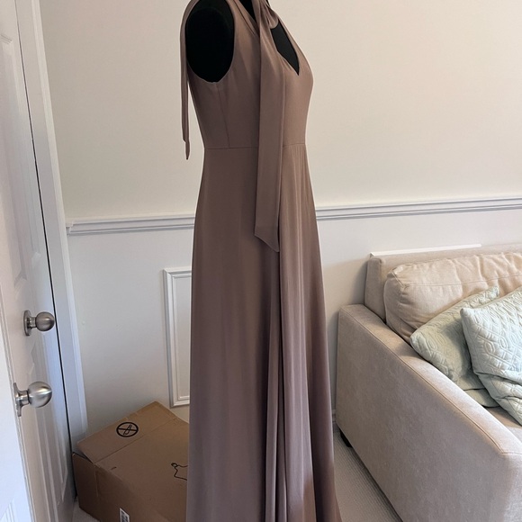 MUMU Jenn Maxi Dress in Dune chiffon Size Large - Picture 9 of 9